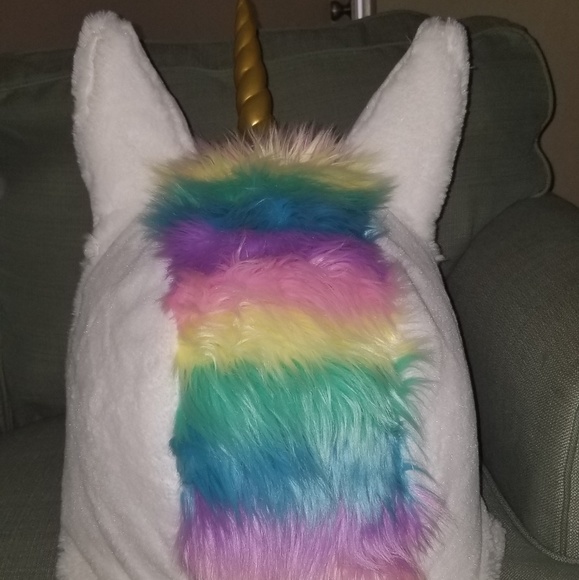 Giant UNICORN Head Mask Costume Furry Rainbow Plus - Picture 3 of 5
